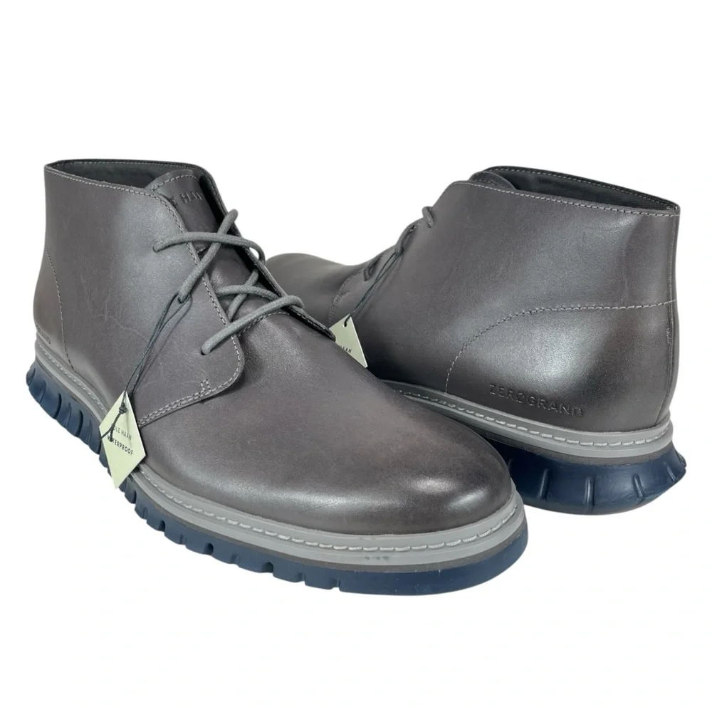 Cole Haan Zerogrand Waterproof Chukka Boots Gray Men’s 10.5M New‎